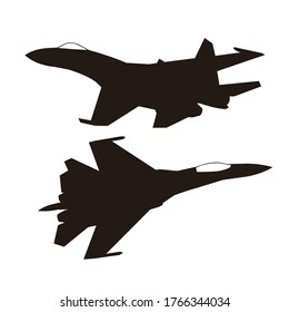 sukhoi modern jetfighter vector design. modern warplane