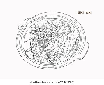 sukiyaki pot objects drawing graphic design objects.