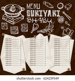sukiyaki shabu objects menu template