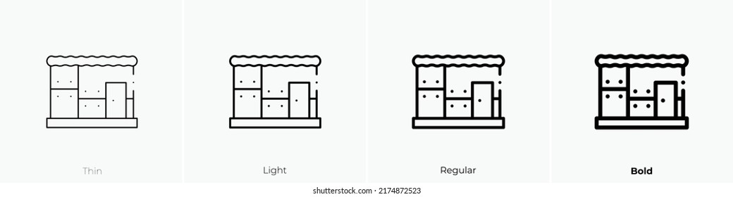 sukkah icon. Thin, Light Regular And Bold style design isolated on white background