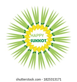 Sukkot israel's festival vector illustration , background.