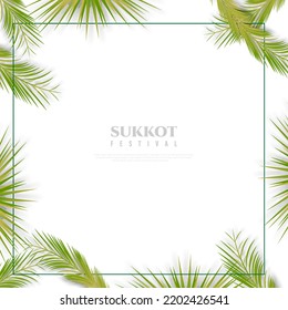 Sukkot Israel's festival vector illustration, background