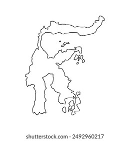 Sulawesi island map icon, green islands of Indonesia, illustration design