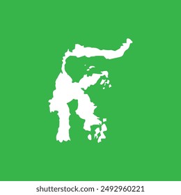Sulawesi island map icon, green islands of Indonesia, illustration design