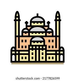 suleiman pasha mosque color icon vector. suleiman pasha mosque sign. isolated symbol illustration