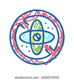 sulfate free cosmetic doodle icon sketch vector. sulfate free cosmetic sign. isolated symbol illustration