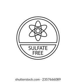 Sulfate free icon design isolated on white background. vector illustration