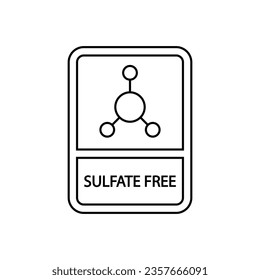 Sulfate free icon design isolated on white background. vector illustration