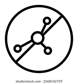 Sulfate free icon. icon related to food allergen. outline icon style. Simple vector design editable