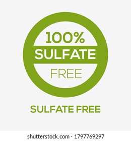 (Sulfate free) label sign, vector illustration.	