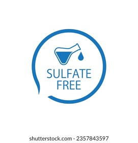 sulfate free sign on white background