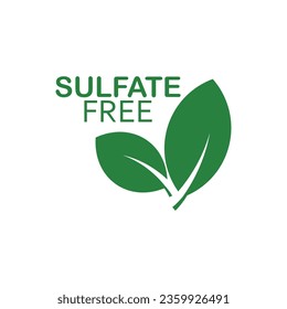 sulfate free sign on white background