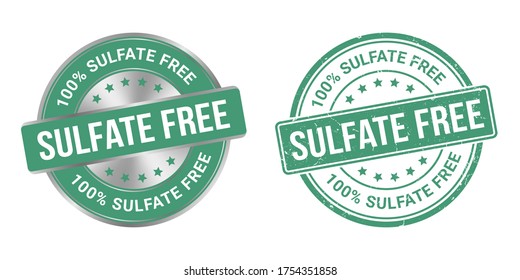 Sulfate free vector stamp and labels product vector image