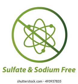 Sulfate and Sodium Free Vector Icon