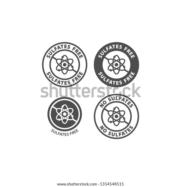 Sulfates Free No Sulfates Food Ingredient Stock Vector Royalty Free 1354548515