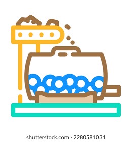 sulfide ore processing copper color icon vector. sulfide ore processing copper sign. isolated symbol illustration