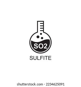 sulfite icon , chemical icon vector