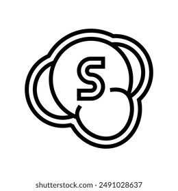 sulfites allergen free product food line icon vector. sulfites allergen free product food sign. isolated contour symbol black illustration