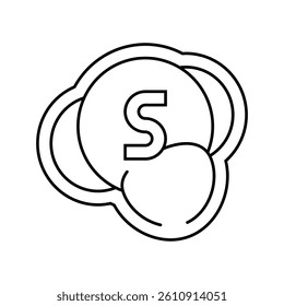 sulfites allergen free product food line icon vector. sulfites allergen free product food sign. isolated contour symbol black illustration