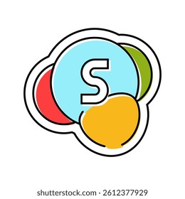 sulfites allergen free product food color icon vector. sulfites allergen free product food sign. isolated symbol illustration