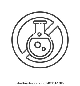 Sulfites allergy line black icon. Allergic reaction. Caution sulfate. Chemical intolerance. Hypersensitivity to the individual components of the product. Sign for web page, mobile app, button, logo.