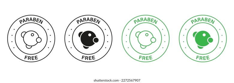 Sulfites Free Green and Black Stamp Set. No Sulphites Label. Product without Sulfate Symbol. Natural Ingredients Non Sulfite Sign. No Chemical Ingredients in Food Logo. Isolated Vector Illustration.