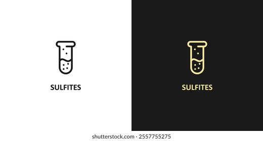 Sulfites simple icon. Product without Sulfate Symbol. Natural Ingredients Non Sulfite Sign. Vector icon