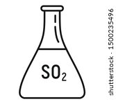 Sulfur dioxide flask icon. Outline sulfur dioxide flask vector icon for web design isolated on white background
