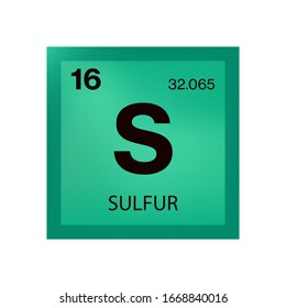 Sulfur element from the periodic table
