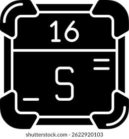 Design de ícone de vetor de linha de enxofre