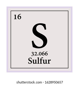 Sulfur Periodic Table of the Elements Vector illustration eps 10