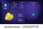 Sulfur Properties and Electron Configuration- vector illustration