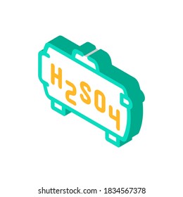 sulfuric acid for obtain uranium isometric icon vector. sulfuric acid for obtain uranium sign. isolated symbol illustration