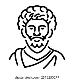 Sulla dictator icon in line style 