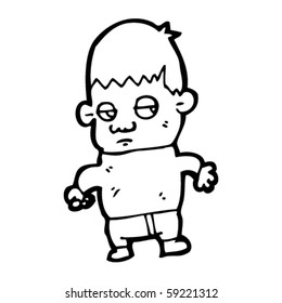 sullen boy cartoon
