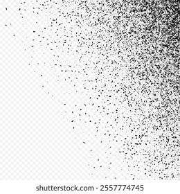 Sullen Noise Vector Transparent Background. Gloomy Spray Confetti Banner. Flow Dirt Magazine. Black Flour Gradient Presentation. Splash Coal. Grunge Sand Brochure.
