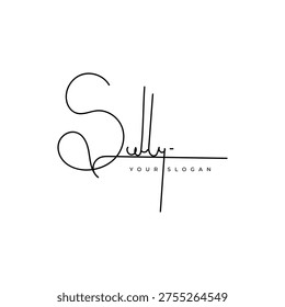 Sully name signature logo vector design
