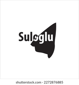 Mapa de Suloglu y diseño de letras negras sobre fondo blanco