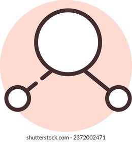 Sulphate allergy, illustration or icon, vector on white background.