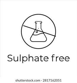 SULPHATE FREE ICON VECTOR STEMP PACKAGNG
