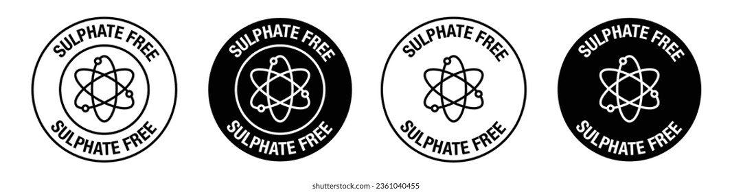 Sulphate Free vector symbol in black color