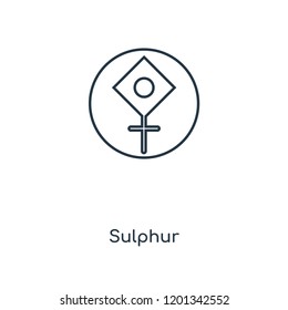 Sulphur concept line icon. Linear Sulphur concept outline symbol design. This simple element illustration can be used for web and mobile UI/UX.