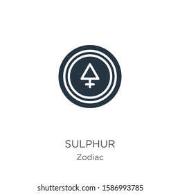Sulphur icon vector. Trendy flat sulphur icon from zodiac collection isolated on white background. Vector illustration can be used for web and mobile graphic design, logo, eps10