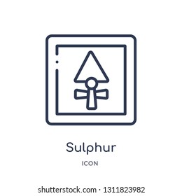 sulphur icon from zodiac outline collection. Thin line sulphur icon isolated on white background.
