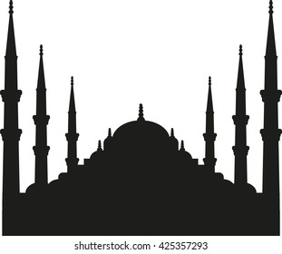 772 Istanbul sultan ahmed mosque silhouette Images, Stock Photos ...