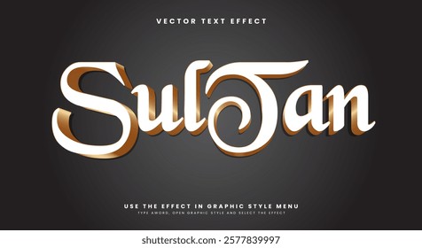 Sultan editable text effect template Suitable for king style Theme