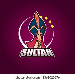 sultan has mean king, e sport logo, icon or symbol for game sport team