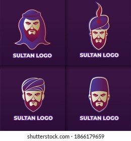 Sultan logo design set for corporate, personal branding, poster, etc