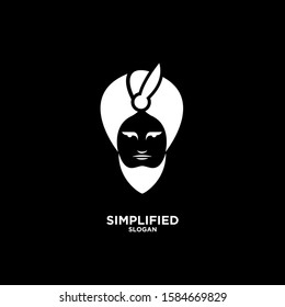 sultan logo icon design vector illustration