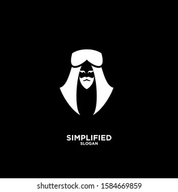 sultan logo icon design vector illustration